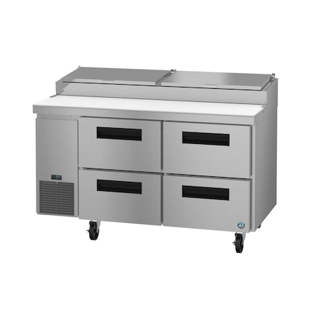 Hoshizaki Refrigerator, Two Section Pizza Prep Table, Stainless Drawers PR60B-D4